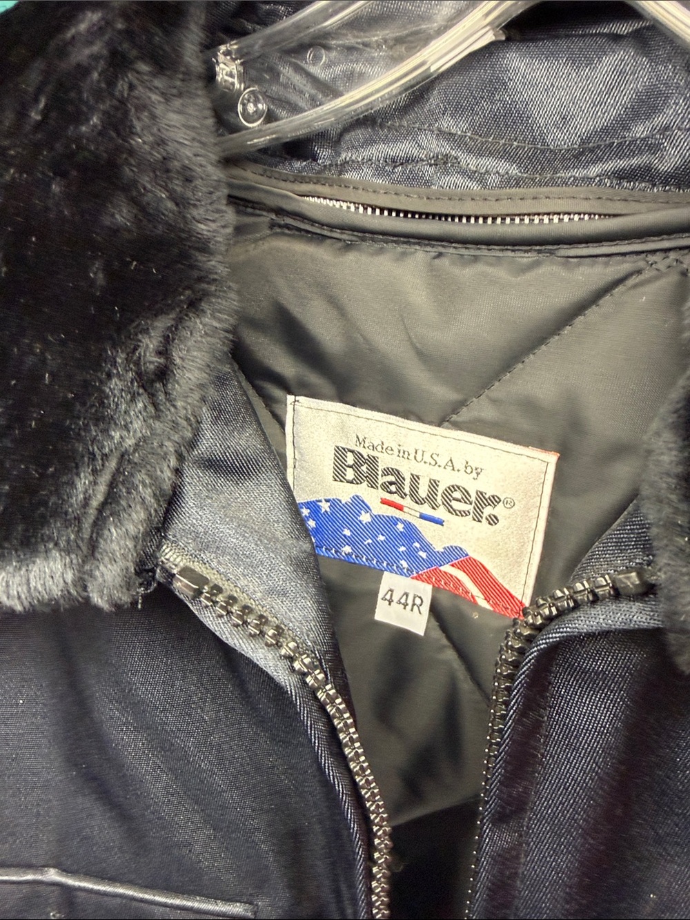 Blauer Men's Black Jacket And Liner with Faux Fur Collar. Size 44R. New Tags. - Picture 2 of 16